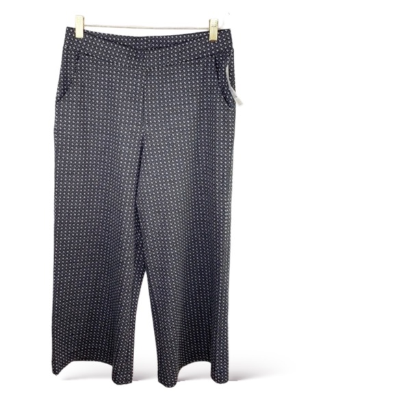 John Paul Richard Gray and Black Geometric Pattern Culottes with Pockets - Picture 3 of 10